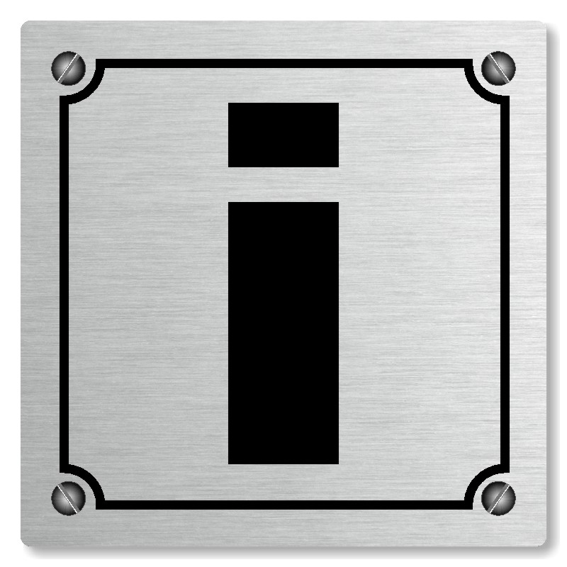 Informace, 118x118mm, stříbrná, Kansas
